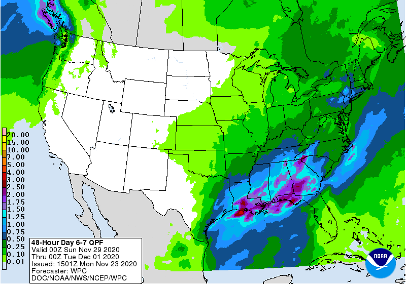 Precipitation outlook for this weekend into early next week